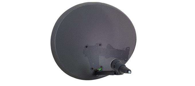 Zone 1 45 cm  dish  and wall mounting bracket.